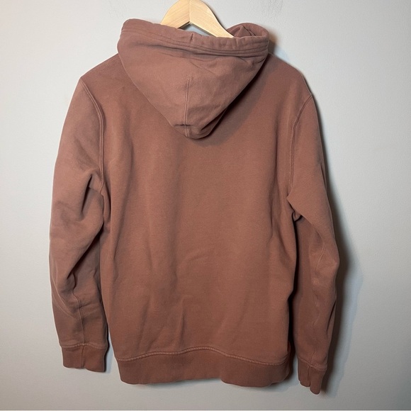 Abercrombie & Fitch Hoodie Unisex M Dusty Mauve Pink Logo Sweatshirt Cozy Thick - Picture 5 of 7